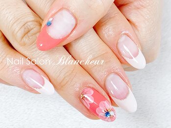 ネイルサロン ブランシュール(Nail Salon Blancheur)/『秋ネイル』フレンチ&手描き花