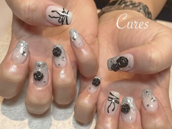 キュアーズ ネイル(CURES NAIL)/バラとリボン