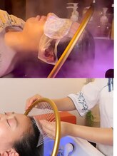 人気NO1.極上&至福のクリームヘッドスパ/頭浸浴/ヘッドマッサージ/ヘッドスパ/漢方蒸し/首肩マッサージ
