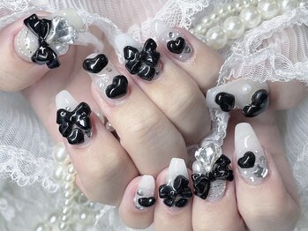 ミナミネイル(MINAMI NAIL)/黒ネイル9500円