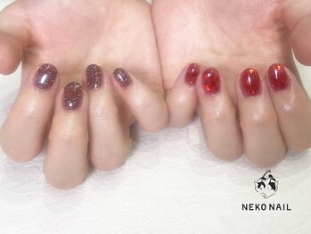 ネコ ネイル(NEKO NAIL)/アシメネイル