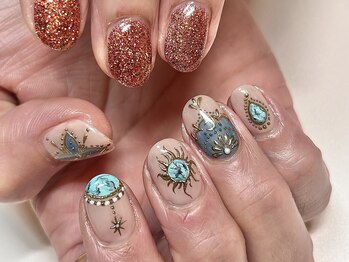 サン&ムーンターコイズネイル