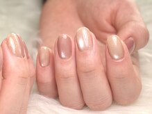 ミリミリネイル(MILI mili nail)/桜ピンク×ベージュマグ