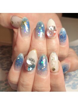 トータルサロン 白べぇーっ プラス/夏ネイル