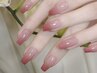 【チップ長さ出し】カラーグラデーション＜クリアベース＞￥8,000