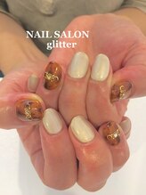 ネイルサロン グリッター(NAIL SALON glitter)/シンプルべっ甲ネイル