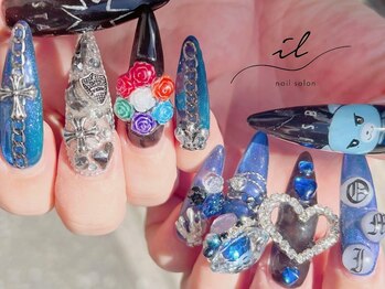 イル 神戸店/推しネイル×ゴテゴテパーツ