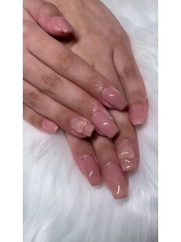 ピンク×ぷっくりハート