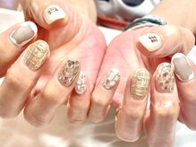 ネイルサロンブリス(nail salon Bliss)/☆涼しげなメタリックネイル☆