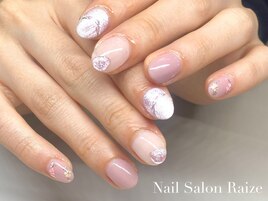 ショートネイル/押し花ネイル
