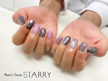 スターリー(STARRY)/マグネット パープル フラワー