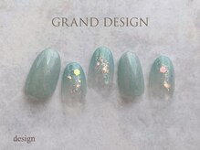 グランドデザイン 穂積店(GRAND DESIGN)/水色キラキラネイル