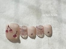 ルークネイル(LUKE NAIL)/さくらんぼフットネイルチェリー