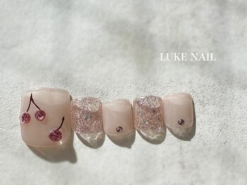ルークネイル(LUKE NAIL)/さくらんぼフットネイルチェリー
