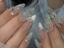 >>透け感グラデーションネイル◎