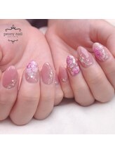 ピオニーネイル(peony nail)/ブライダルネイル