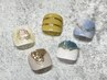 【フットネイル】親指アート（オフ込）￥7150