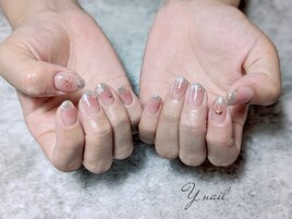 リボンと肉球ネイル