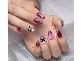 マグネット×リボンネイル