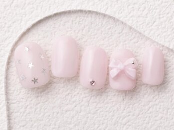 アイネイルズ 大宮店(Ｉ nails)/ベビーぴんく×リボン