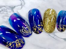 ビービーネイル(BB)/ニュアンスネイで和柄ネイル