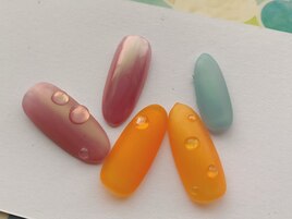 マット水滴ネイル