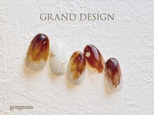 グランドデザイン 穂積店(GRAND DESIGN)/砂ジェルぷっくり金箔Nail