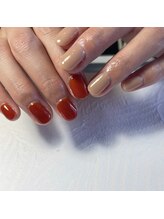 プリュネ(Prune)/ベージュ/オレンジブラウン