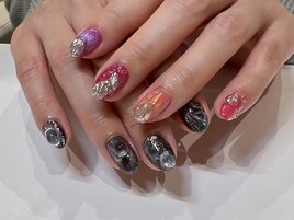 ピンクのニュアンスデザイン