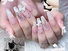 シンプルドットリボンネイル♪