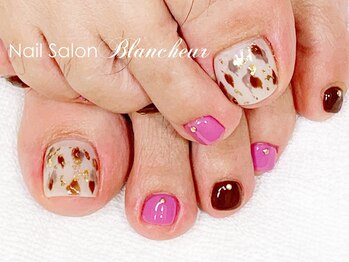 ネイルサロン ブランシュール(Nail Salon Blancheur)/『秋フット』ニュアンスネイル