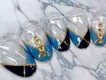 ビービーネイル(BB)/ダブルフレンチで大人ネイル