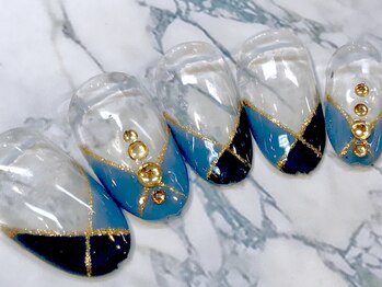 ビービーネイル(BB)/ダブルフレンチで大人ネイル