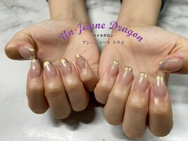 【自爪ネイル】ミラーフレンチ