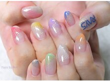 リアン 大宮(Rian)/推しネイル/手書きロゴ/クリア