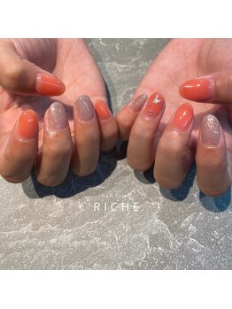 リッシュ(RICHE)/コーラルオレンジネイル