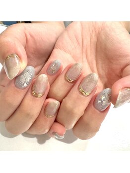 ハーティーネイル 自由が丘南口店(heartynail)/ワンカラー/ラメ/マグネット