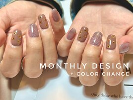 小花柄ネイル＊11月monthly