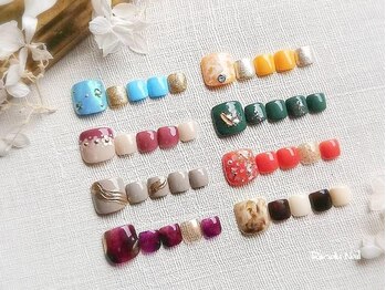 リンドゥネイル 上小田井店(Rindu Nail)/5月Foot定額新作 季節のデザイン