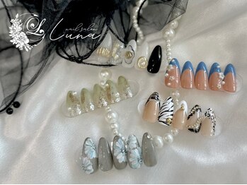 ルナ(luna)の写真/【サンプルデザインが豊富で安心♪】ご希望に合わせて色替え可能ですので貴方らしいお気に入りのネイルに♪