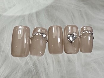 ネイルメゾン 渋谷店(NAIL MAISON)/キラキラハート韓国￥7000