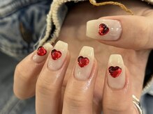 ネイルメゾン 梅田(NAIL MAISON)/レッドハートストーン