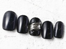 ネイルメゾン 渋谷店(NAIL MAISON)/ブラックミラーメンズ￥5800