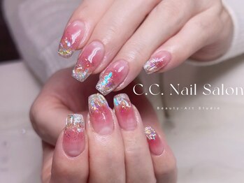 シーシーネイルサロン 池袋(C.C.Nail salon)/キラキラチークネイル