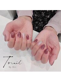 秋カラーネイル