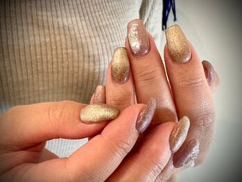 ヌル ネイル 堀江(NURU NAIL HORIE)/マットマグネットニュアンス☆