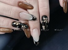 トゥデイネイル(Today.Nail)/お花ネイル/クロ