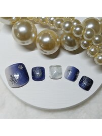 1月定額ネイルＤ/雪の結晶
