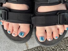 ブランシュネイル(BlancheNail)/夏っぽいよね！？水色ミラー