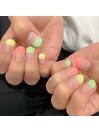 ネオンフレンチネイル♪